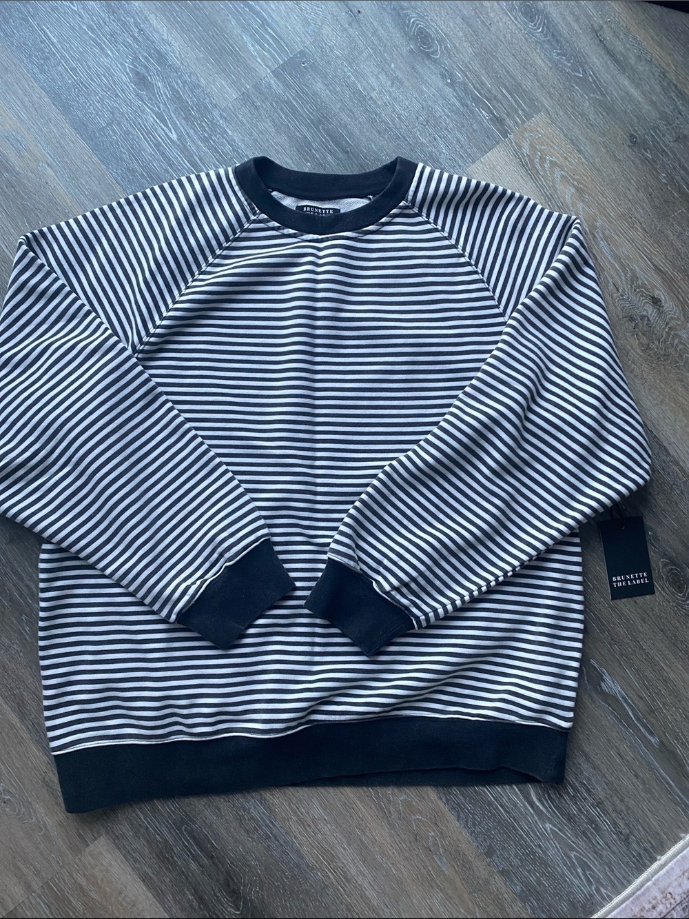 NWT Brunette The Label striped sweatshirt